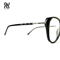 Armação de óculos para grau feminino Aura Eyewear em acetato na cor preto | mod. MT4302-54-17-140-c1 - comprar online