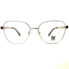 Óculos para grau feminino vintage dourado com marrom Aura Eyewear MJ5037-54-16-140-C2