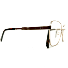Óculos para grau feminino vintage dourado com marrom Aura Eyewear MJ5037-54-16-140-C2 na internet