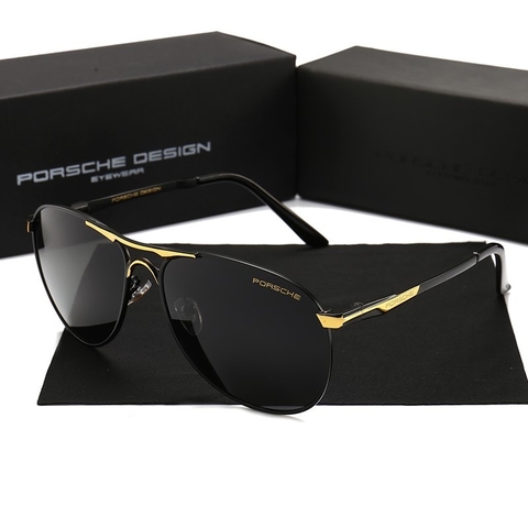 Óculos De Sol Porsche De Luxo Polarizados Uv400 Antirreflexo Designer Aviador