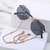 Nova Corrente De Luxo E Elegante Simples Polígono Sem Moldura Óculos De Sol Femininos Retrô Grife - comprar online