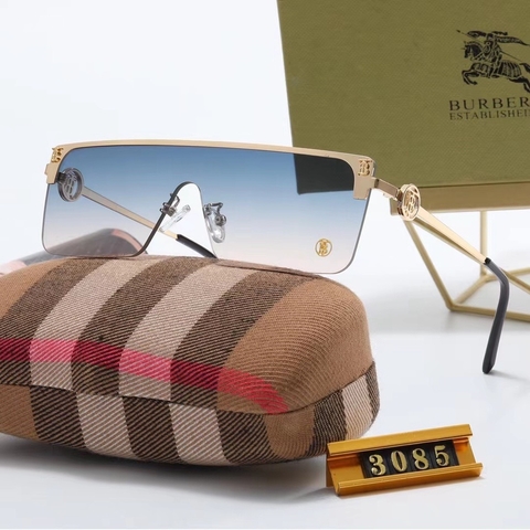 Burberry Óculos De Sol De Metal Polarizado Retro Tendência Versátil Proteção UV400
