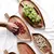 Bandeja de Madeira em Formato de Folha para Servir Petiscos e Sobremesas