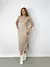 Vestido Feminino Midi em Ribana Regata com Gola Falsa Roberta Ref. 1499 - comprar online