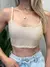 Cropped em Ribana Alça Fina com Elástico Doris Ref. 991 - ExpressShop