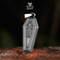 Pingente - Coffin with Cross - Black Goat