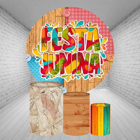 KIT PAINEL E TRIO DE CAPAS CILINDROS - FESTA JUNINA