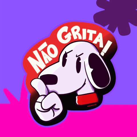 Adesivo - NÃO GRITA - SNOOPY - comprar online