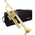 SLADE Bb/B Trompete Plano Latão Pintado a Ouro Instrumento Musical Durável Req