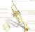 SLADE Bb/B Trompete Plano Latão Pintado a Ouro Instrumento Musical Durável Req - Id Company