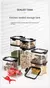 Conjunto de vasilhas de plástico herméticas para armazenamento de cozinha, gra - Id Company