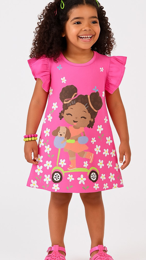 Vestido Infantil Laura Rosa - comprar online