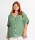 Camisa Verde Estampada na internet