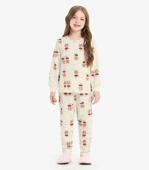 Pijama Infantil Off White - comprar online