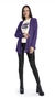 Cardigan Alongado Roxo - comprar online