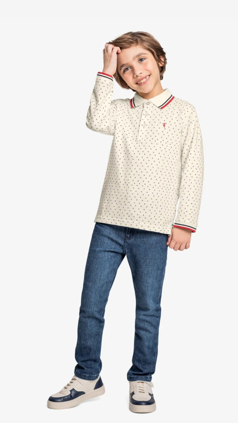 Camisa Polo Manga Longa