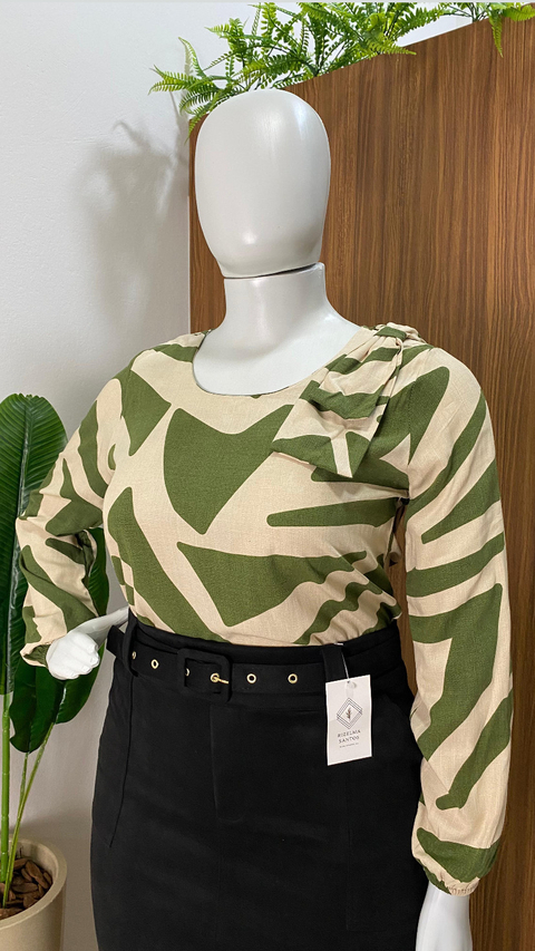 Blusa Manga Longa Verde - comprar online