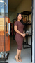Vestido Tricô Marrom - comprar online