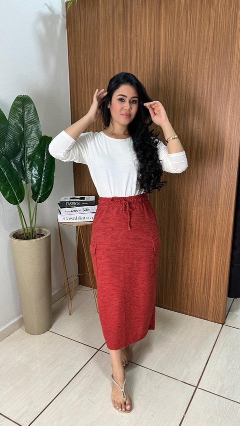 Saia Mídi Terracota