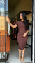 Vestido Tricô Marrom - Rizelma Santos