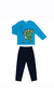 Conjunto Camiseta Com Calça Azul na internet