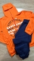 Conjunto Moletom Infantil Laranja