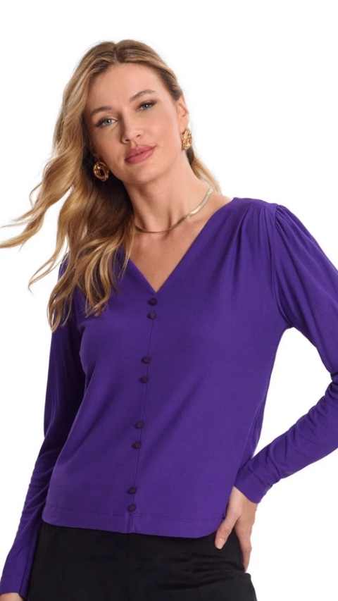 Blusa Manga Longa Roxa