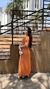 Vestido Laranja Com Lurex na internet