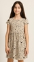 Vestido Infantil Coração Bege