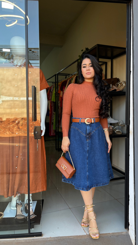 Saia Jeans Rose - comprar online