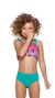 Biquini Infantil Hot Pants Fundo Do Mar Rosa - comprar online