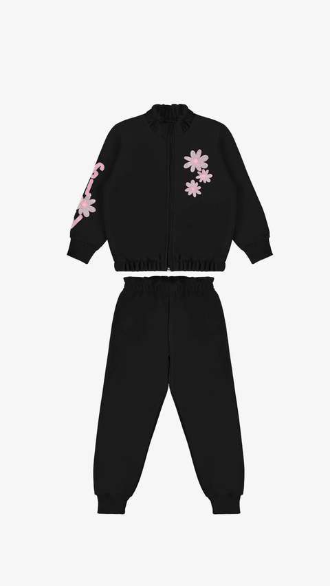 Conjunto Infantil Jaqueta Com Calça Preto