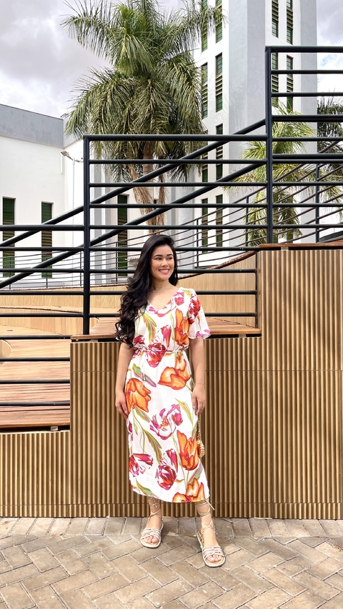 Vestido Chiffon Estampado