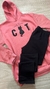Conjunto Blusão Infantil Com Legging Rosa