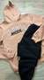 Conjunto Moletom Infantil Bege