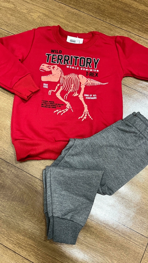 Conjunto Blusão Com Calça Vermelho