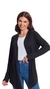 Cardigan Feminino Alongado Preto