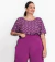 Blusa Roxa Estampada na internet