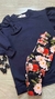 Conjunto Blusão Infantil Com Legging Azul