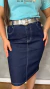 Saia Jeans Com Cinto