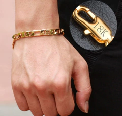 Pulsera chapada en oro de 18K para hombre y mujer (CMP PLS10020)
