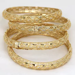 Brazaletes para mujer y niña chapada en oro de 14k (CMP PLS10010) - comprar en línea