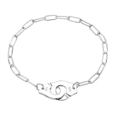 Pulsera de plata de ley 100% auténtica para mujer, brazalete de cadena (CMP PLS10034) - comprar en línea