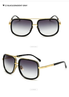 Imagen de Gafas de sol con marco grande para hombre y mujer, lentes de sol cuadradas (CMP LTS10011)