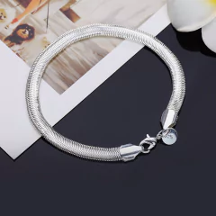 Pulsera chapada en oro de 18K y plata para hombre y mujer, brazalete de 6MM y 20CM (CMP PLS10028) - CMP Shopping Global