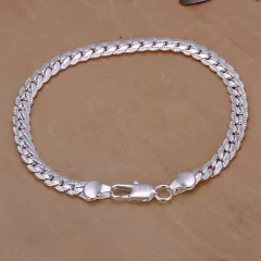 Pulseras de cadena chapadas en oro y plata de ley 925 para hombre y mujer (CMP PLS10027) en internet