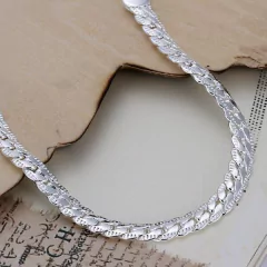 Imagen de Pulseras de cadena chapadas en oro y plata de ley 925 para hombre y mujer (CMP PLS10027)