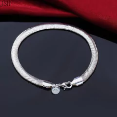 Pulsera chapada en oro de 18K y plata para hombre y mujer, brazalete de 6MM y 20CM (CMP PLS10028) en internet