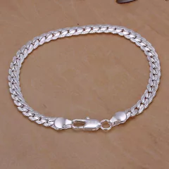 Pulseras de cadena chapadas en oro y plata de ley 925 para hombre y mujer (CMP PLS10027) - comprar en línea