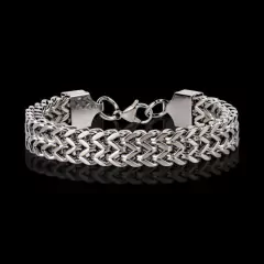Imagen de Pulsera chapada en oro de 18K para hombre y mujer (CMP PLS10020)
